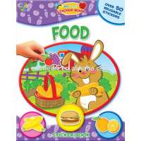 Different Shape Food Sticker Book for Kids/PVC Sticker Book with Cover