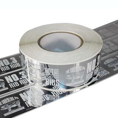 High Quality Adhesive Metallic Shiny Silver Bopp Sticker Label