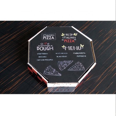 Customized size 8 10 inch octangle corrugated paper pizza box with printing